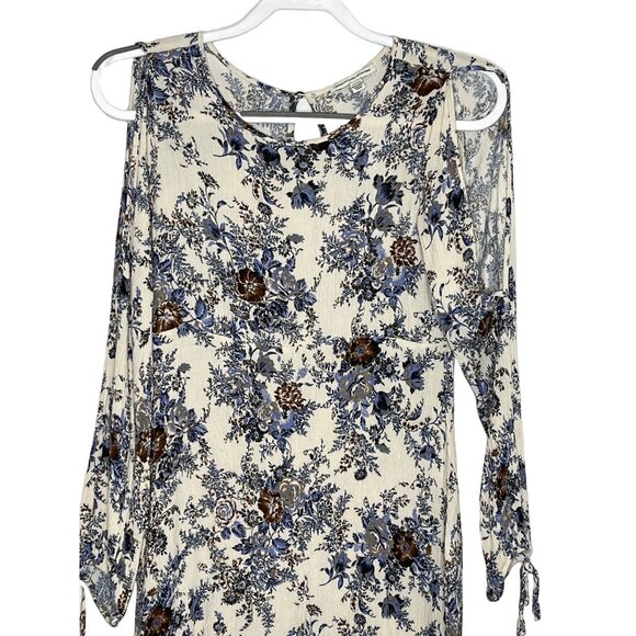 American Eagle Floral Cold Shoulder Top S Boho Cottagecore Feminine - Picture 6 of 11